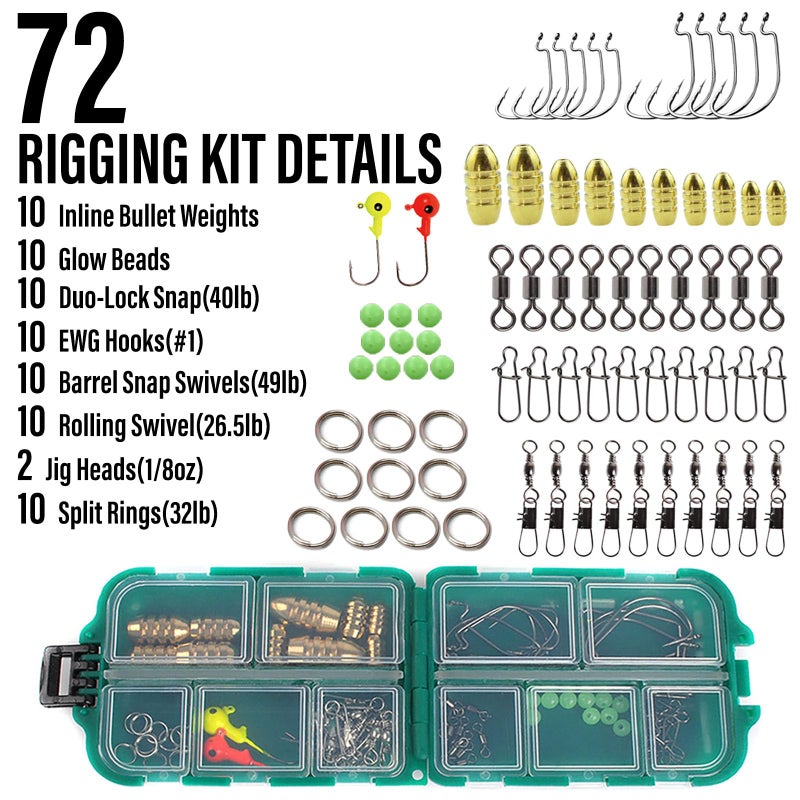 Dr.Fish Fishing Rod and Reel Combos 125-Pieces Telescopic Spinning Pole Reel Gear Equipment Set with Tackle Bag for Adult Collapsible Travel Complete Fishing Sets Men Starter Freshwater Saltwater 6FT - Image 4